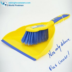 Escobilla de cepillo Akbrand Dustpan con TPR Line en la manija de TPR de entrada de Dustpan