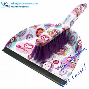 Escoba del cepillo para el recogedor de polvo Akbrand Water Mark con PVC Line en la entrada para el recogedor de polvo